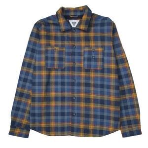 Vissla Overshirt Men Medium Plaid Flannel Long Sleeve Horizon‎ Fleece Lined